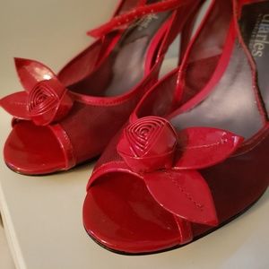 Red heels with strap